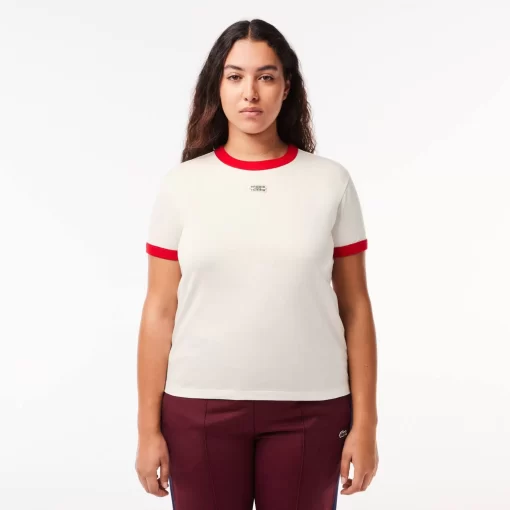 T-Shirt Slim Fit En Coton Badge Tennis | Lacoste Cheap