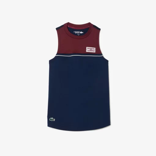 T-Shirt Sport Contraste En Coton Stretch | Lacoste Online