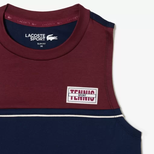 T-Shirt Sport Contraste En Coton Stretch | Lacoste Online