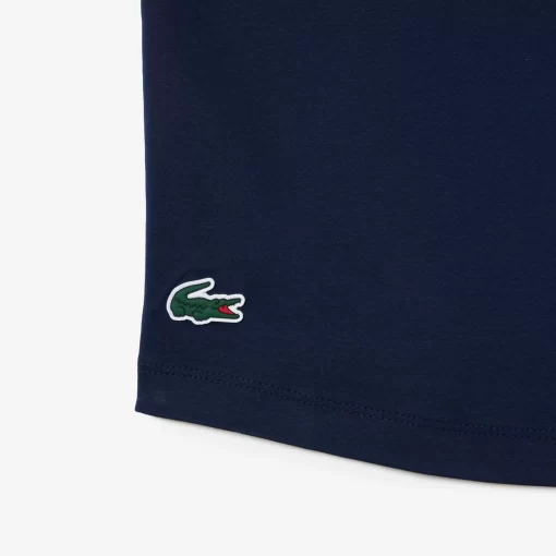 T-Shirt Sport Contraste En Coton Stretch | Lacoste Online