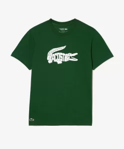 T-Shirt Sport Ultra-Dry Avec Imprime Crocodile | Lacoste New