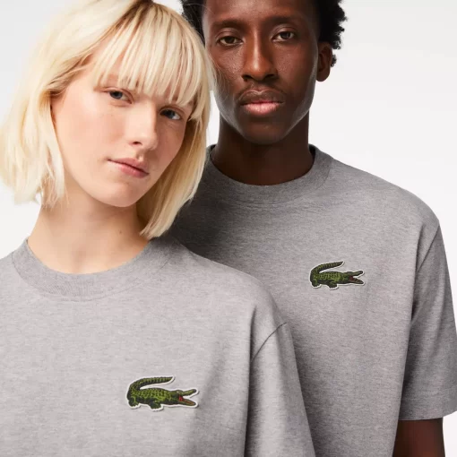 T-Shirt Unisexe Loose Fit Avec Grand Crocodile Coton Epais | Lacoste Online