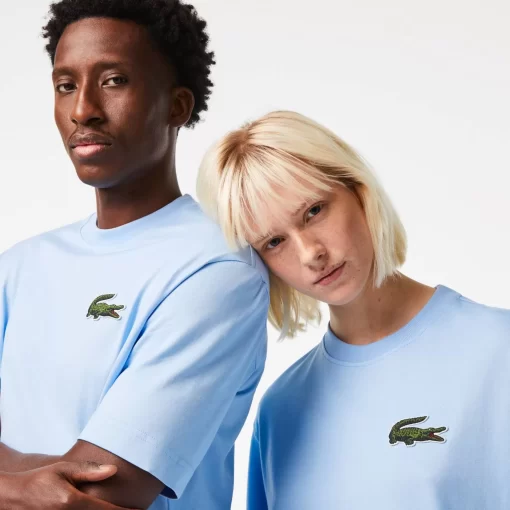 T-Shirt Unisexe Loose Fit Avec Grand Crocodile Coton Epais | Lacoste Fashion