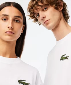 T-Shirt Unisexe Loose Fit Avec Grand Crocodile Coton Epais | Lacoste Sale