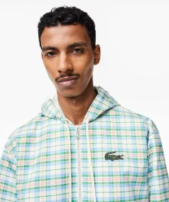 Veste De Survetement A Carreaux Homme Avec Capuche | Lacoste Clearance