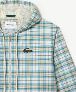 Veste De Survetement A Carreaux Homme Avec Capuche | Lacoste Clearance