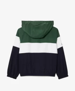 Veste Zippee A Capuche Enfant En Polyester Recycle | Lacoste Clearance