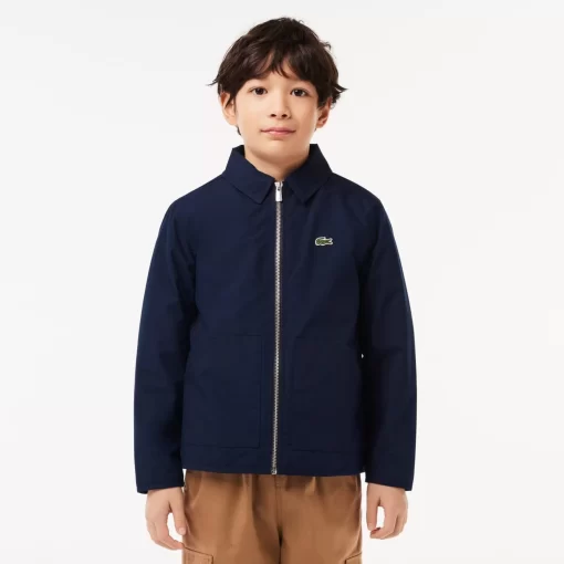 Veste Zippee Avec Poches Plaquees En Taffetas | Lacoste Cheap