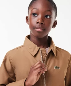 Veste Zippee Avec Poches Plaquees En Taffetas | Lacoste Hot