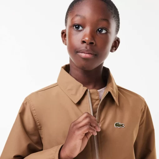 Veste Zippee Avec Poches Plaquees En Taffetas | Lacoste Hot