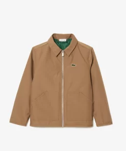 Veste Zippee Avec Poches Plaquees En Taffetas | Lacoste Hot