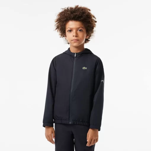 Veste Zippee Sport A Capuche Avec Marquage | Lacoste Best